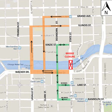 State Street Bridge detour map