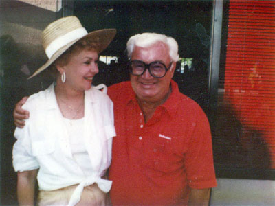 Betty Hogeorges and Harry Caray