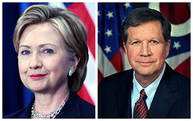 Hillary Clinton and John Kasich