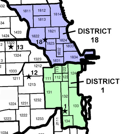 Chicago PD Districts Map